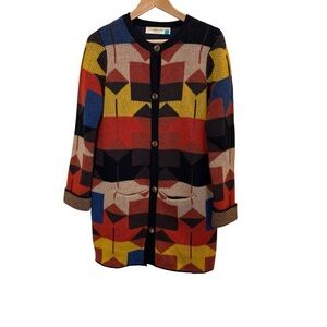 Anthropologie Sparrow Lonestar Navajo Lambswool Cardigan sz S
